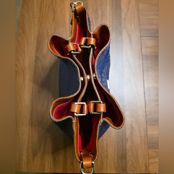 Dooney & Bourke - Ostrich Brenna Leather Tote - Like New - Picture 7 of 8